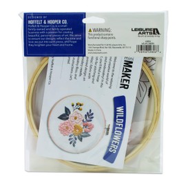 Leisure Arts Mini Maker Embroidery Kit, Pink