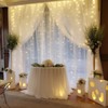 30×10ft White Tulle Backdrop Curtain with Lights String for Parites,