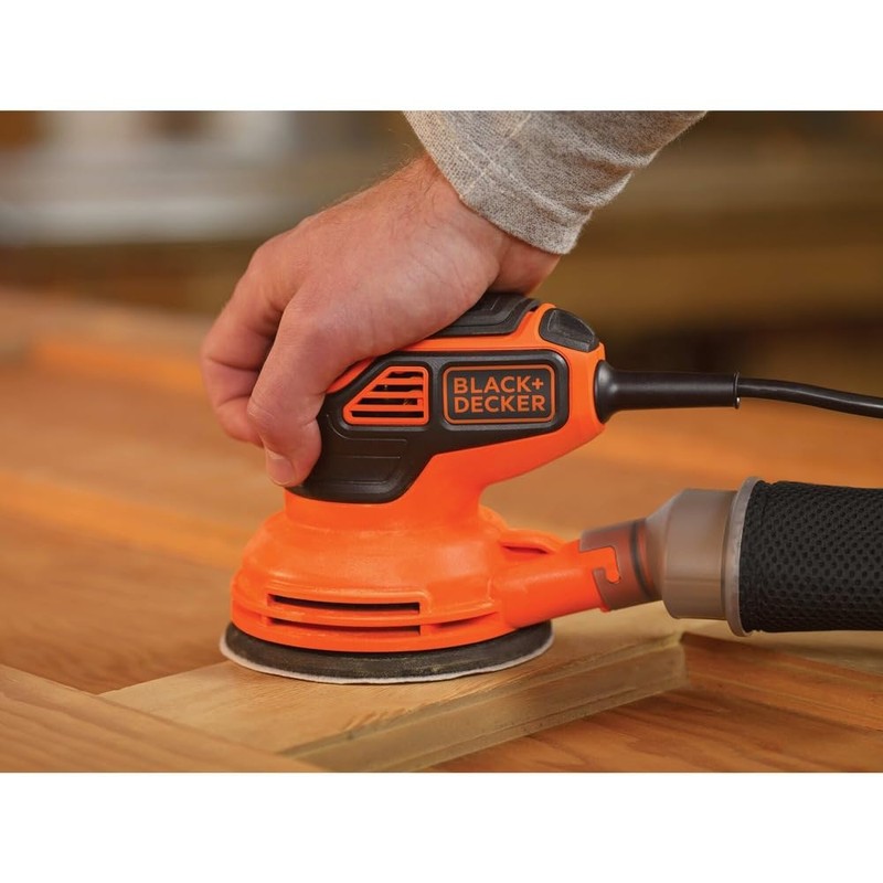 BLACK+DECKER Orbital Sander, 5-inch Disc Sander, Corded (BDERO600)