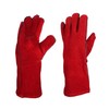 DSYJ Welding Gloves Long Leather Gaunlets Heat Resistant Lined Extreme
