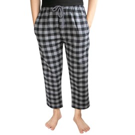 Boy's 100% Cotton Flannel Pajama Lounge Sleep Pants Plaid PJ Bottoms Pockets