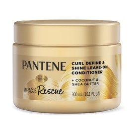 Pantene Miracle Rescue Curl Define & Shine Leave-On Conditioner, 10.1 FL OZ