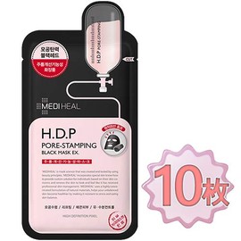 Mediheal H.D.P Pore Stamping Black Mask, EX, 10 Pieces, MEDIHEAL H.D.P PORE-STAMPING BLACK MASK EX 10 Sheets