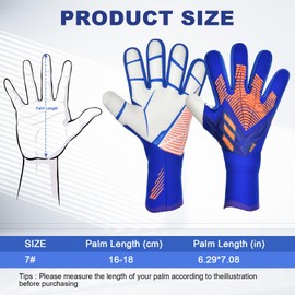 flintronic Goalkeeper Gloves Children and Teenagers, Football Goalkeeper Gloves, Training Gloves, Football Gloves, Non-Slip Material, Double Protection