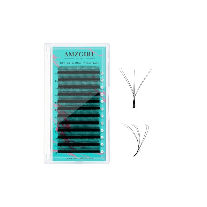 Cashmere Volume Eyelashes, 6DW Prefabricated Eyelash Extension, Fast Blooming Volume