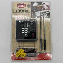 Expert Grill Digital Bluetooth Rechargeable Meat Thermometer~ 2-Probe