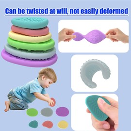18PCS Fidgets for Classroom Silicone Worry Stones Fidget Toys Adult Anxiety Relief Items, Sensory Toys for Kids with Autism Birthday Christmas Stocking Stuffers Gift for Kids Adults