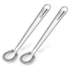 2 Pieces Hand Held Stainless Steel Whisk, Mini Small Spiral