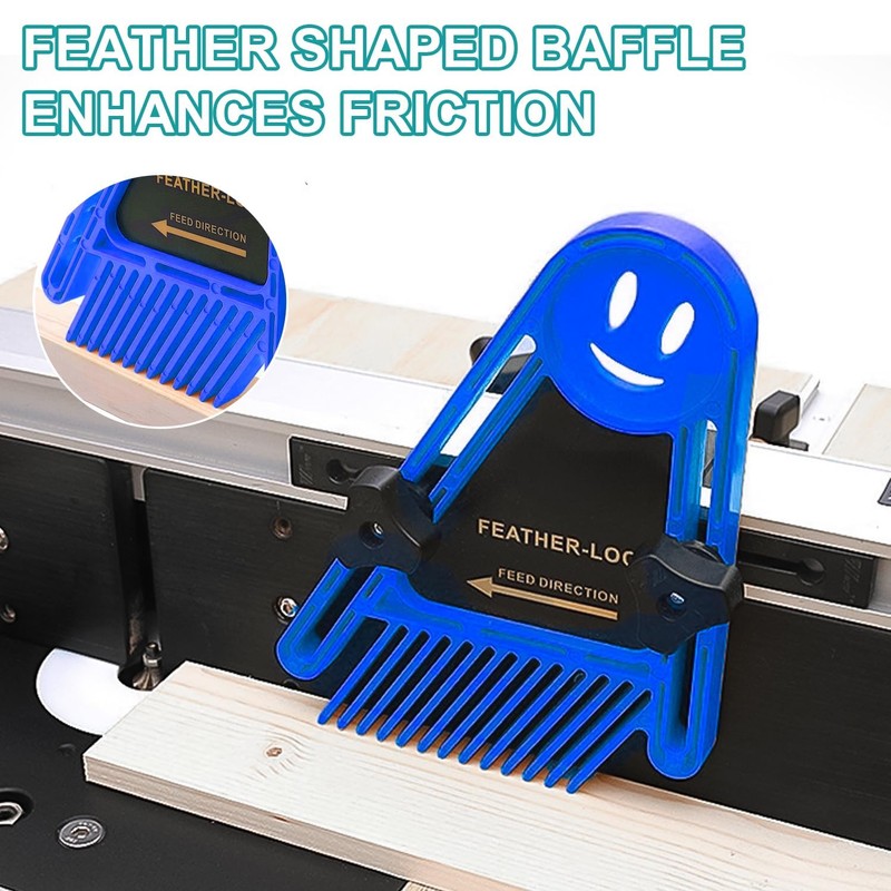 Table Saws Double Featherboard Set, 1 Pair Adjustable Pressure Comb,