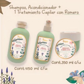 Kit Shampoo+mascarilla+acondiciona Fresco Y Purificante Yuya