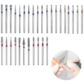 PAVIKE Nail Machine Bits (30 Pieces) For Nail Machines, Grinding Bits for Nail Machines, Cuticle Treatment, Polishing Bit Set, Manicure Accessory Tool, No Damage to Your Nails, Easy Operation,
