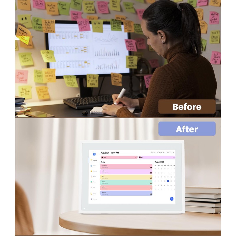 Digital Calendar Chore Chart –Touchscreen Interactive Digital Planner Display- Wifi