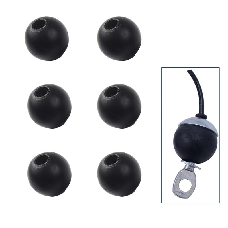 SquEqu 6 Pack Fitness Pulley Cable Ball Stopper Attachment Replacement