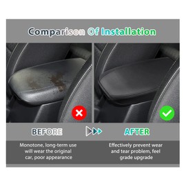 GAFAT Compatible with Kia Ceed SW GT Proceed GT | XCeed SW GT 2018-2023 2024 Centre Armrest Cover Cushion Centre Console Armrest Pad Protection PU Microfibre Leather