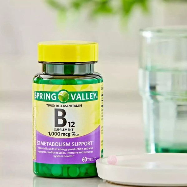 Spring Valley Spring Valley Timed-Release Vitamin B12 Tablets, 1,000 mcg,