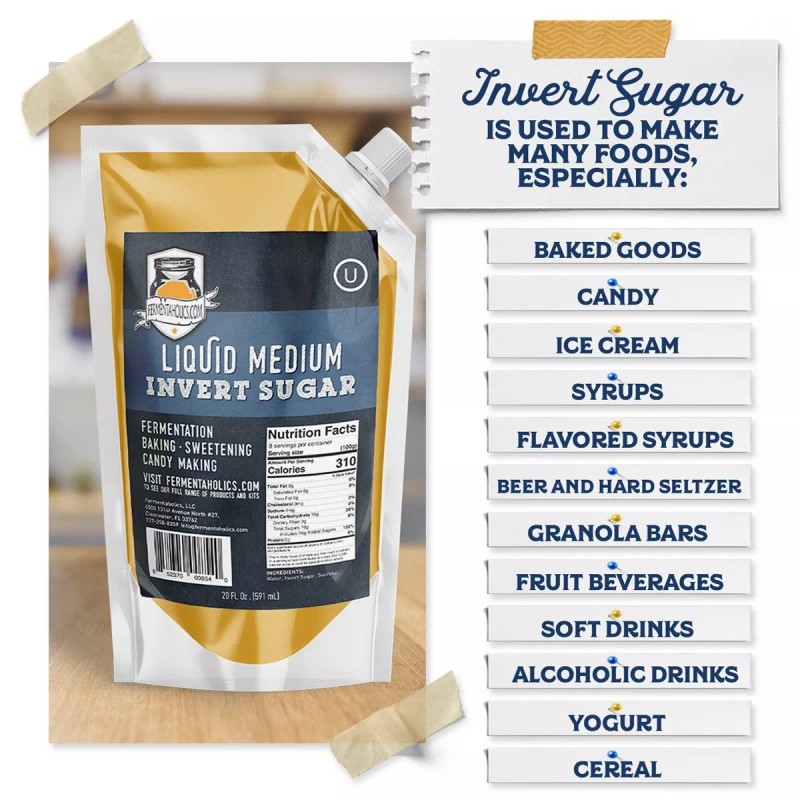 Fermentaholics Liquid Invert Sugar Syrup 20 fl oz Pouch -