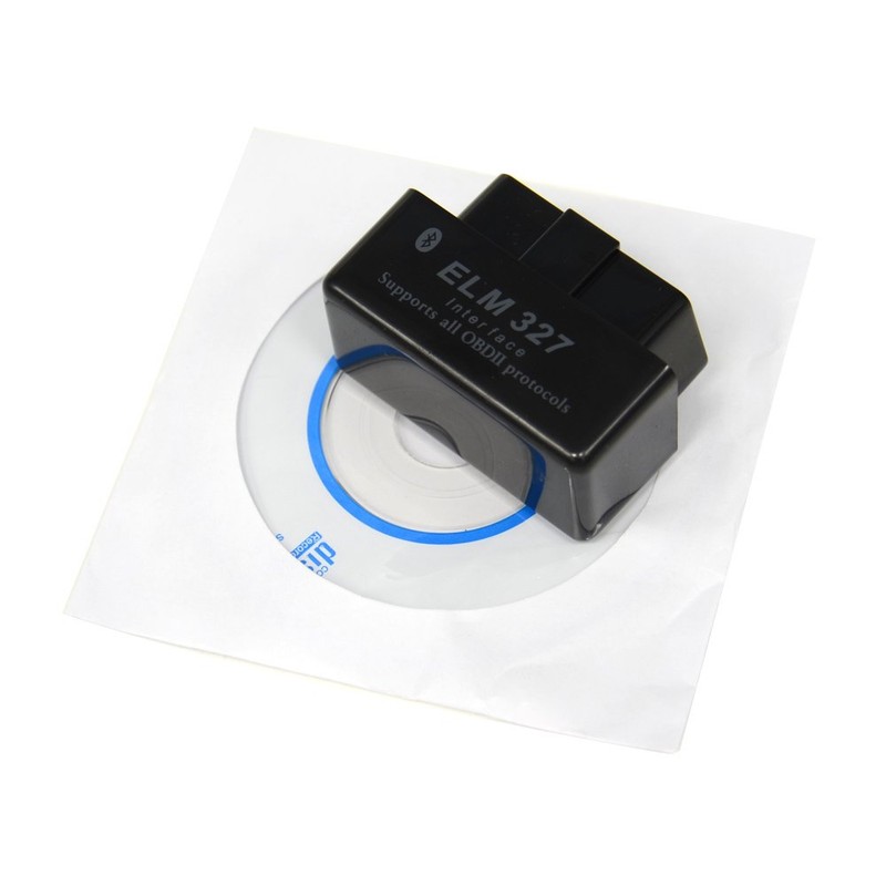 zmart ELM327 黒 OBD2 Bluetooth Android ドングル ダブル PCB V1.5