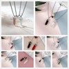 ZNDIJE Couple Matching Split Heart Necklace Crystal Mutual Attraction Pendant