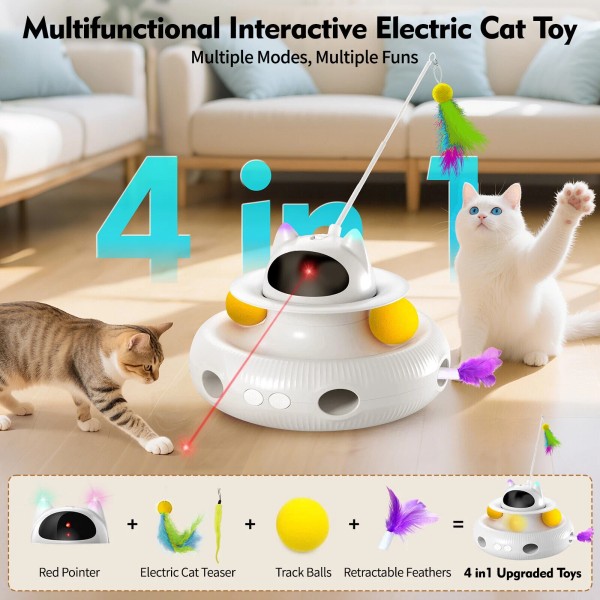moebypet Funny Cat Laser Interactive Indoor Cat Pet Toys Automatic,USB
