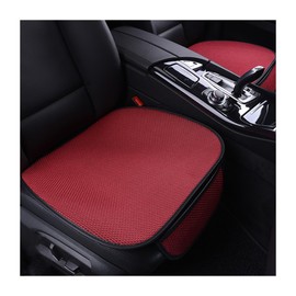 BELOMI Car Seat Bottom Cover, 2 Pack Front Driver or Passenger Seat Cushion with Pocket, Universal Breathable Comfort Auto Seat Protector Mat, Car Interior Accessories for Truck, SUV, Van(Red)