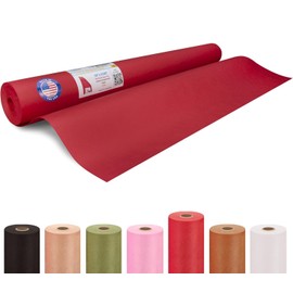Red Kraft Paper Roll 36" x 2160" (180 feet) - Craft Paper Roll 45 lb Thickness for Art - Red Wrapping Paper for Gift Wrapping&Moving - Red Wrapping Paper Roll for School High-Density by IDL Packaging
