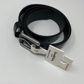 Goodfellow & Co Mens XL 40 - 44 Belt Black Leather Silver Tone Buckle