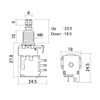 SCUD PU-PUSH-500A Switch Pot, PUSH-PUSH Lock, 500KΩ, A-Curve, Millimeter Size,