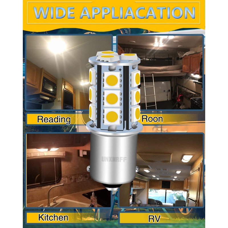 UNXMRFF 1156 led Bulb Warm White Camper Light Bulbs 7506