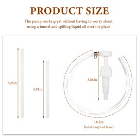 KVAEY 4 CC Fluid Pump for Quart Bottles, Automotive Quart Bottle Hand Pump with Flexible Tube, Fluid Pump Transfer Gear Oil Transmission and Differential Fluid, Car Accessories