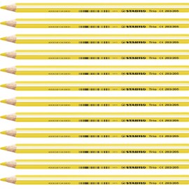 Colouring Pencil - STABILO Trio thick - Box of 12 - yellow
