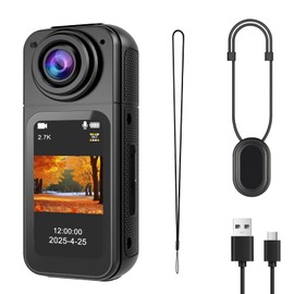 HUAJUN S70 Sports Camera, Ultra Small, Action Camera, Video Action Cam, Latest 2k 1.54 Inch Small Video Camera, IPS Display, 180 Degree Rotating Lens, Loop Recording, 1 Min, 1 Hour Continuous Use