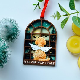 BlinkWishes Poodle Dog Christmas Ornament, for Poodle Owner, Poodle Lover, Dog Mom Dad, Poodle Memorial Ornament Gift for Loss of Dog Tree Decor