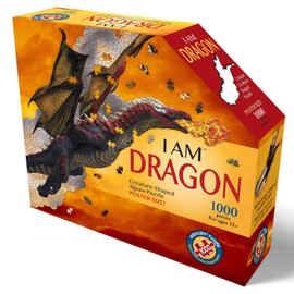 Madd Capp Animal Shaped 1000 Piece Jigsaw Puzzle - I Am Zebra, Tiger or Dragon Shaped Jigsaw For Ages 12+ Years (Dragon)