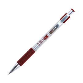 Zebra Bolígrafo Retráctil De Acero Inoxidable F-301 Punto Fino (0.7 mm) Blíster 1 Pieza Tinta Vino Cuerpo Vino.