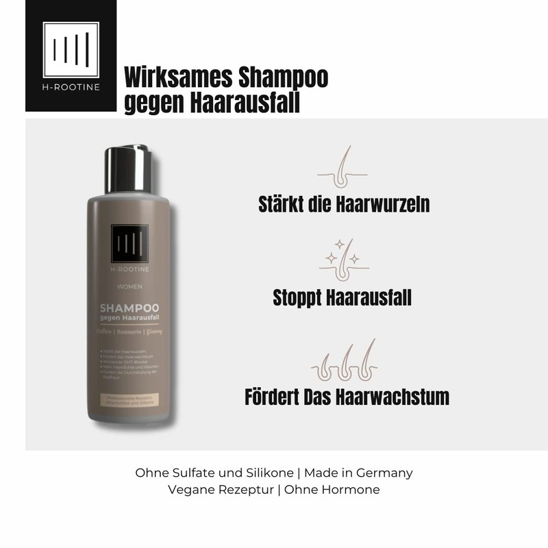 H-ROOTINE Shampoo against hair loss for women (200 ml), caffeine