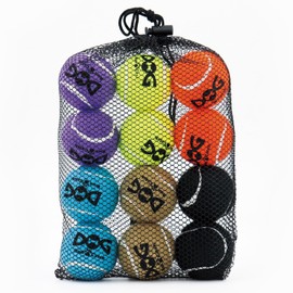 insum Squeaky Tennis Balls for Dogs Colorful Easy Catching Pet Dog Balls 50 Pack (2.5inch-6colors)