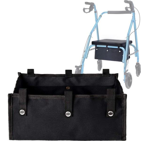 Ctwwfs Large Rollator Walker Basket, Under Seat Rollator Bag, Walker