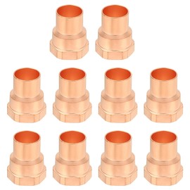 PATIKIL 1/2" Female Adapter Fitting with C X F Connections, 10 Pcs Copper Pipe Fittings with Sweat Solder X FNPT Connection Threaded Tubing Connector for Residential, Commercial