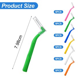 OHREN 30 Stück Interdentalbürsten mit Überzug, Zahnzwischenraumbürsten zur Reinigung und Erhaltung der Mundgesundheit (6 Farben)