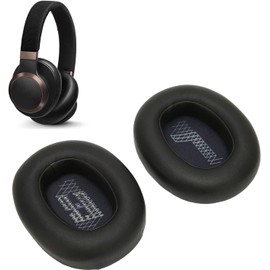 Replacement Ear Pads Compatible with JBL Live 650BTNC Headphones. Soft Protein Leather Combined with Memory Foam Replace Ear Pads for Repair Accessories - Black