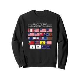 Flags of the American Revolution Historical Chart Sweatshirt