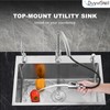 DuyviSteil 32 x 18 Inch Drop in Kitchen Sink, Nano-Coated