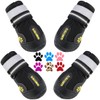 QUMY Dog Boots Waterproof Shoes for Dogs with Reflective Strips