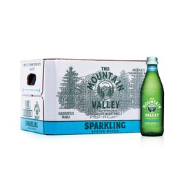 Mountain Valley Sparkling Water, 333 mL Glass Bottles (Pack of 24)