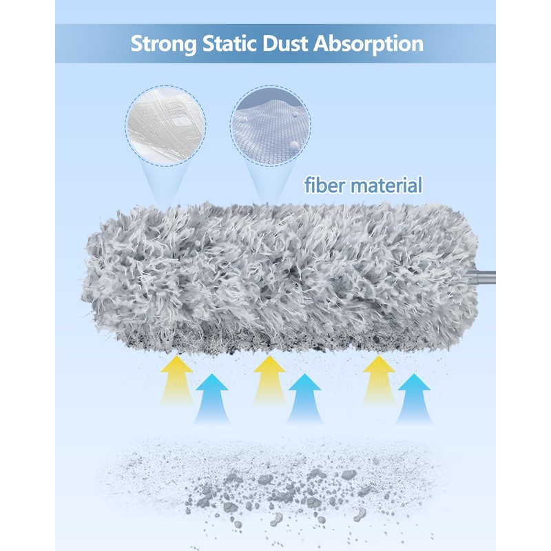 Fogray Telescopic Duster Washable Duster, Long Extendable up to 237