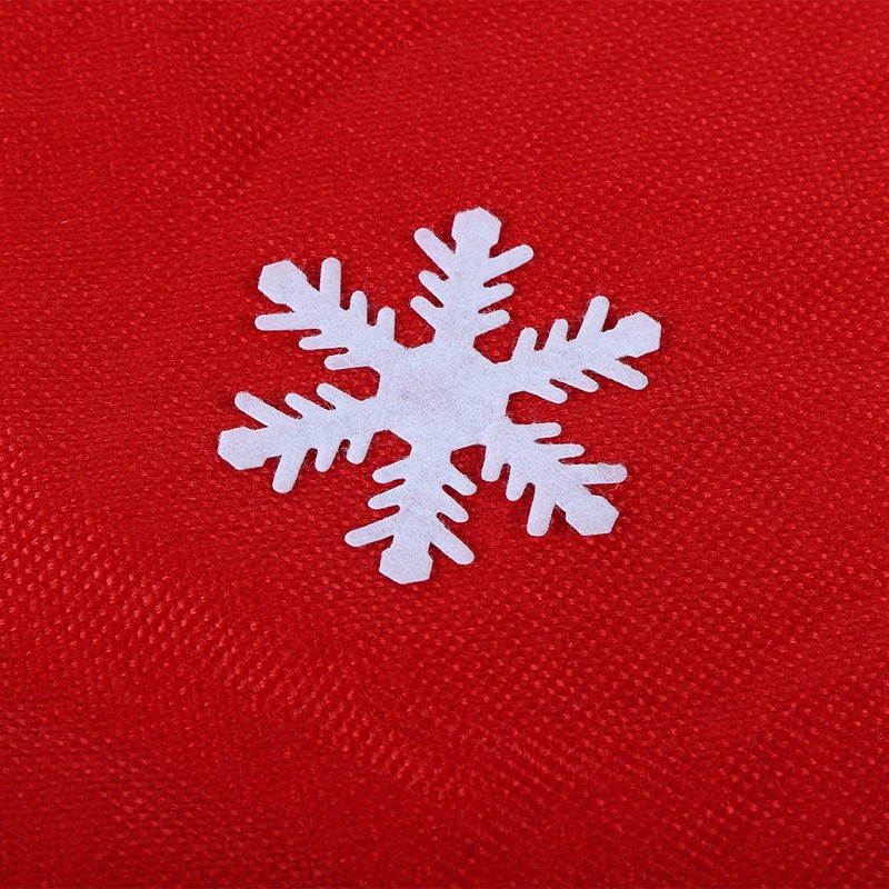 Red Flannelette Christmas Tree Skirt Base Floor Mat Apron Cover