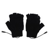 Heated Gloves Fingerless Full Finger Adjustable 3 Gear Black Hand