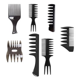 7-teiliges Herren-Haarstyling-Set, Haarkämme, breite Zahnstruktur, Kamm für Quiff, Pompadour, Unterschnitt, geeignet für alle Arten von Herrenfrisuren, Vintage, geeignet für den Heimgebrauch und für