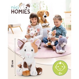 NICI Kuscheltier Glückskatze 35cm - braun - Weiches Plüschtier – niedliches Stofftier zum Kuscheln & Spielen – tolle Geschenkidee für Kinder & Erwachsene - 62156