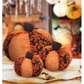 UQJE Jack-O-Lantern Sofa Ornament Soft Pumpkin Sofa Cushion Rustic Autumn Wedding Centrepiece PP Filler 6-15in